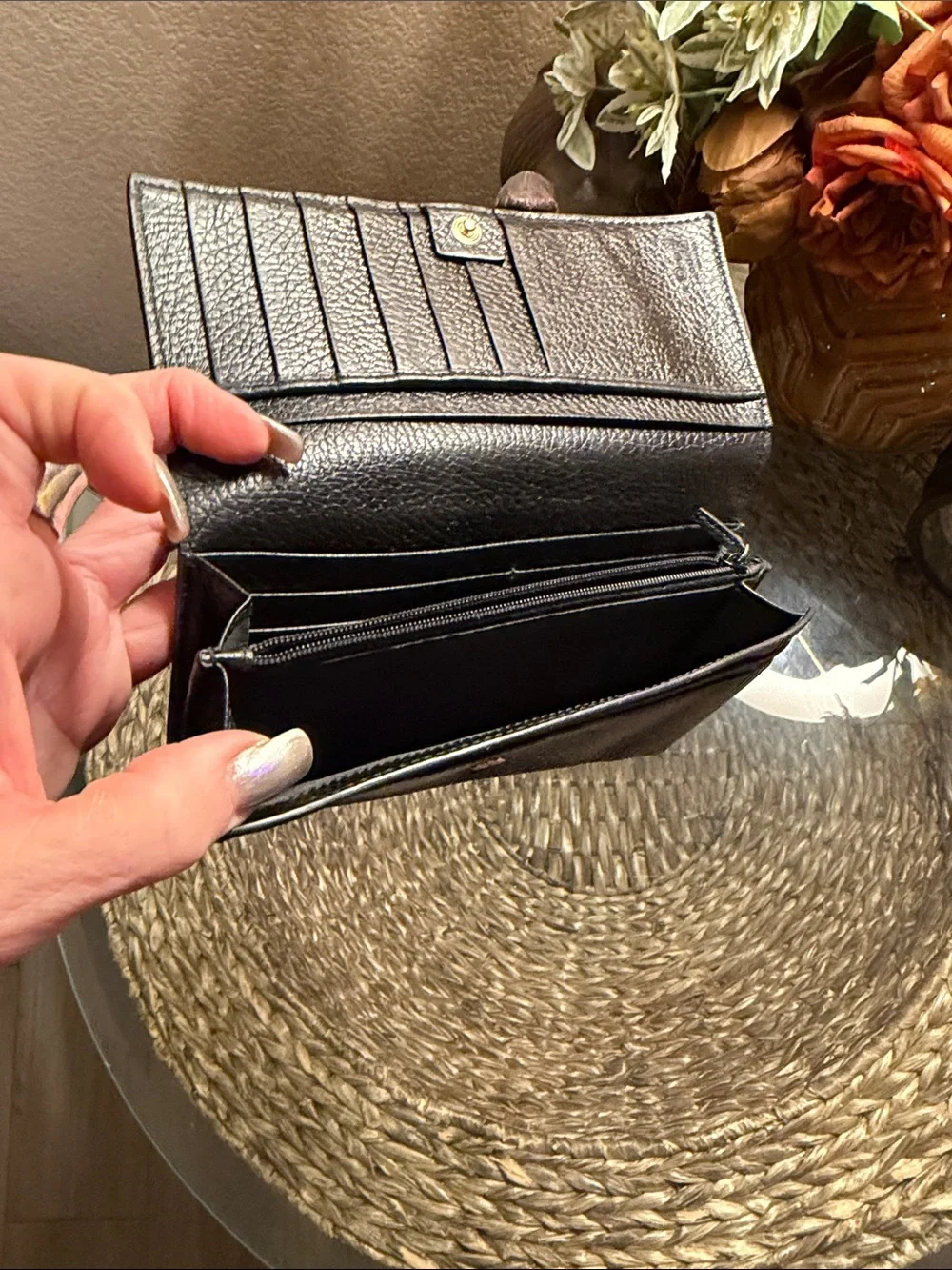 Gucci Vintage Interlocking G Black Leather Continental Full Wallet Authentic - Picture 12 of 12